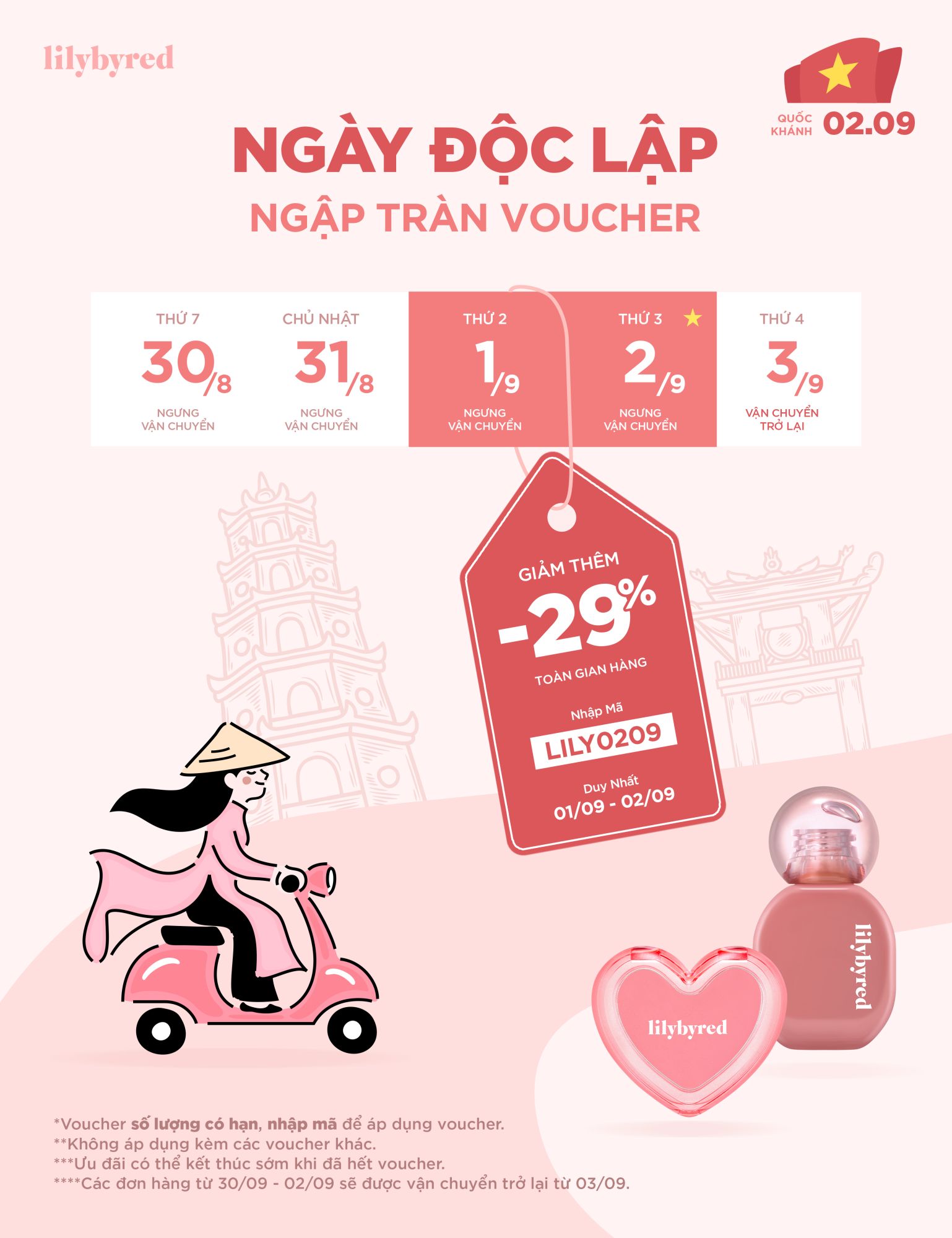 Mừng Đại Lễ 2/9 - Ưu Đãi Cộng Dồn Lên Tới 50%