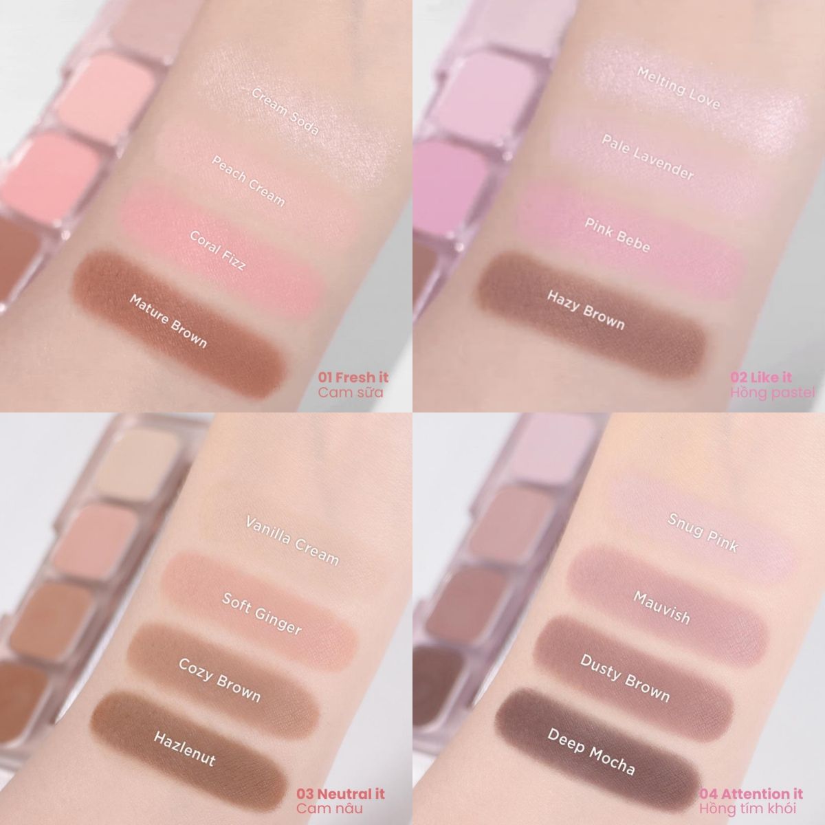 Bảng Phấn Mắt 4 ô Lilybyred Mood It Palette 3g