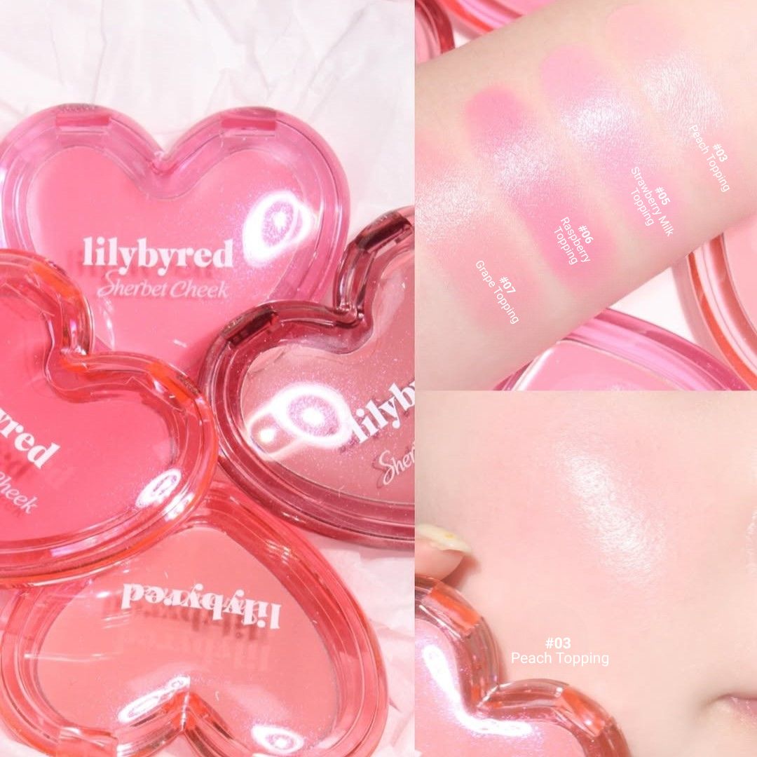 Má Kem Xốp Hạt Nhũ Bắt Sáng Lilybyred Luv Beam Sherbet Cheek 3.5g